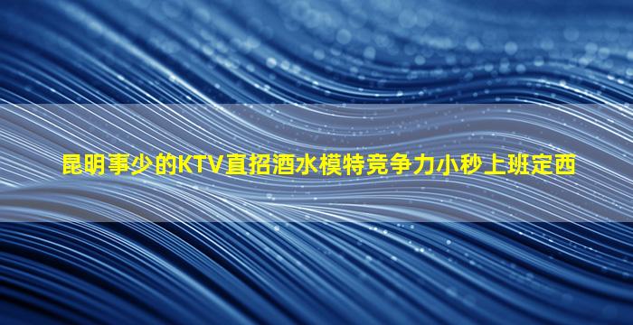 昆明事少的KTV直招酒水模特竞争力小秒上班定西